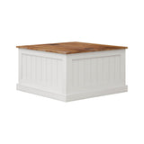Farmhouse Style Square Coffee Table With Lift Top Storage - Sleep Galleria