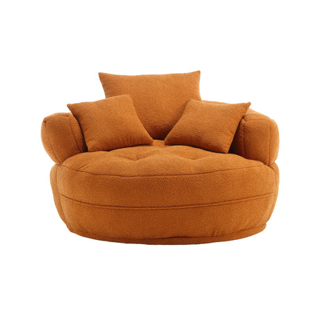 Modern Chenille Foam Circular Sleeper Chair With Pillows - Omega Lifestyles