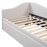 Twin Upholstered L-Shaped Daybed With Pop-Up Trundle - Omega Lifestyles