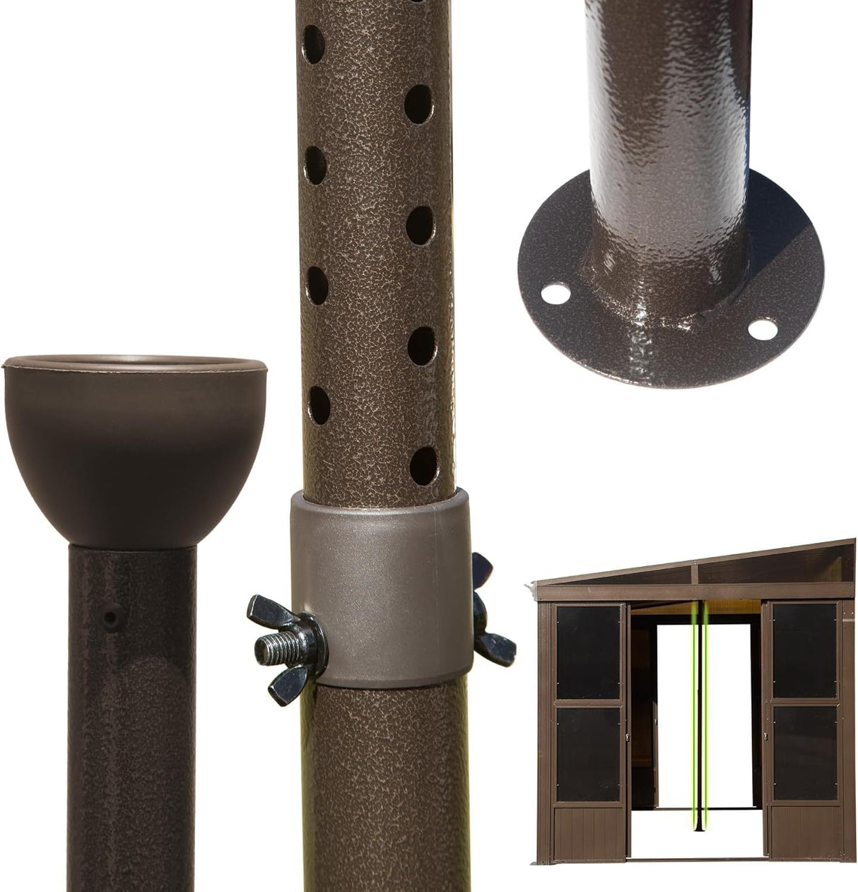 Aluminum Adjustable Universal Support Post For Gazebo Stability
