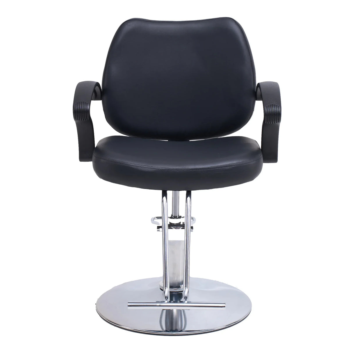 Adjustable Height Black PU Leather Barber Chair - Omega Lifestyles
