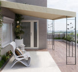 Weather-Resistant Lean-To Metal Pergola With Canopy