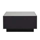 Modern Black High Glossy Coffee Table With LED Lights - Sleep Galleria