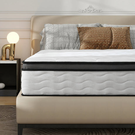 Queen Medium Firm 12-Inch Hybrid Memory Foam Mattress - Omega Lifestyles