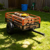 Heavy Duty 1500lb Capacity Metal Dump Cart Trailer