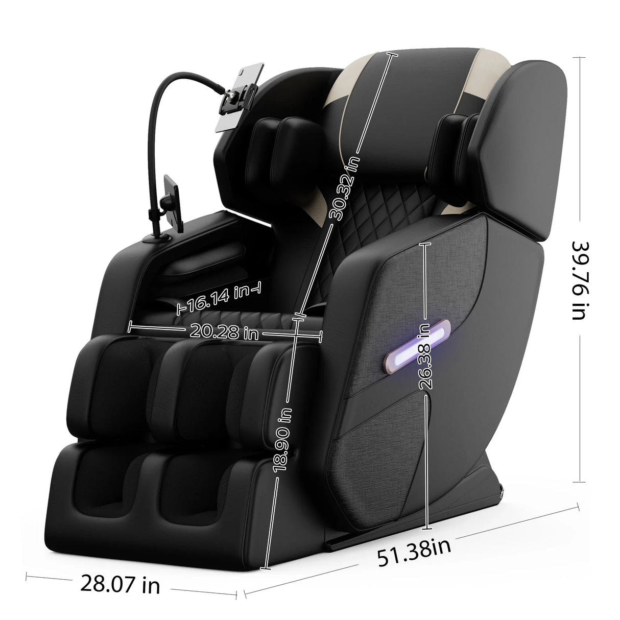 Zero Gravity Full Body Air Pressure PU Leather Massage Chair - Omega Lifestyles