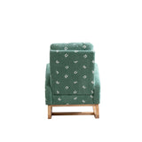 Green Boucle Foam Nursery Rocking Chair With Side Pocket - Omega Lifestyles