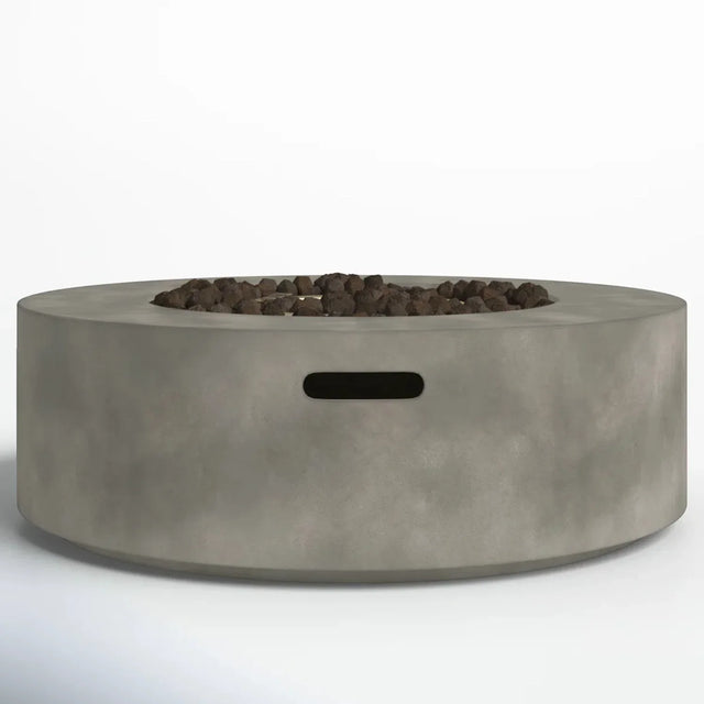 Modern Fiber Reinforced Concrete Outdoor Fire Pit Table - Omega Lifestyles
