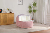 Multicolor Faux Fur Oversized Foam-Filled Bean Bag Chair - Omega Lifestyles
