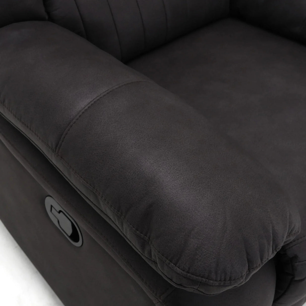 Black Fabric Swivel Gliding Recliner Chair - Omega Lifestyles