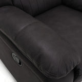 Black Fabric Swivel Gliding Recliner Chair - Omega Lifestyles