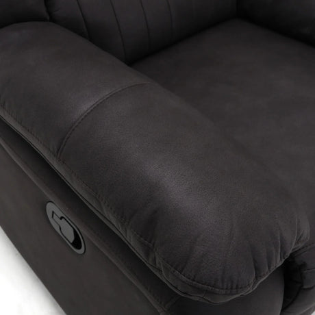 Black Fabric Swivel Gliding Recliner Chair - Omega Lifestyles