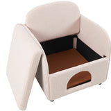 Pet Friendly Sherpa Upholstered Fluffy Fabric Accent Chair - Omega Lifestyles