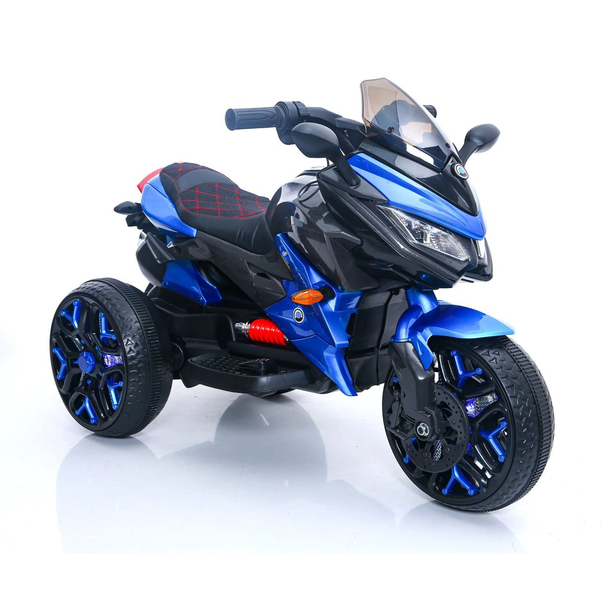 12V Kids Ride-On Motorcycle With PU Seat And Lights - Omega Lifestyles