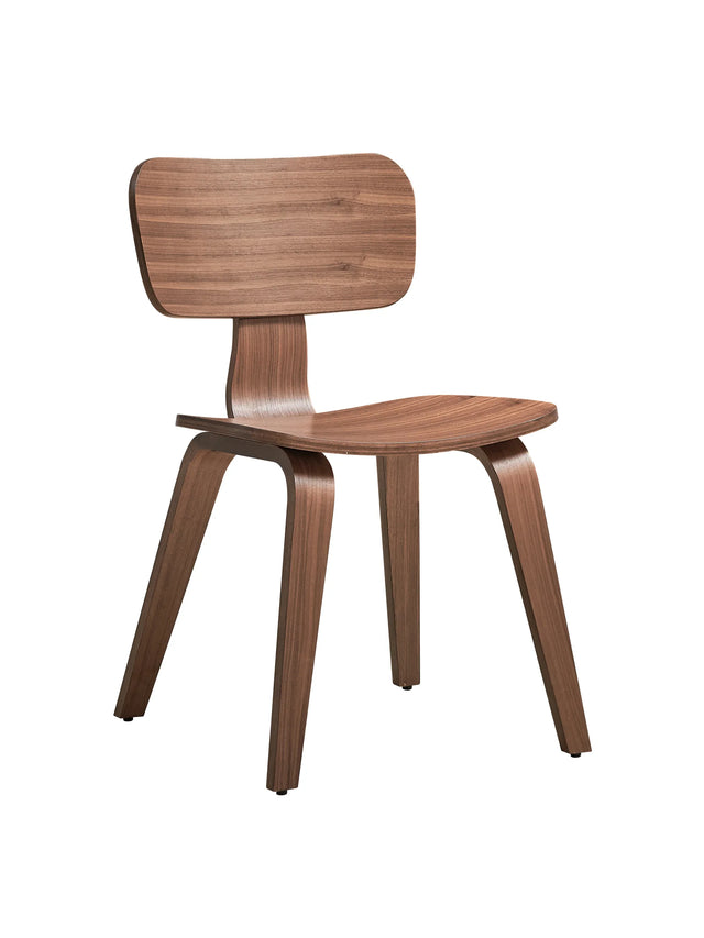 Set Of 2 Walnut Finish Synthetic Wood Side Chairs - Omega Lifestyles