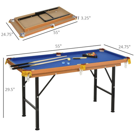 Portable Folding Miniature Pool Table With Full Set - Omega Lifestyles