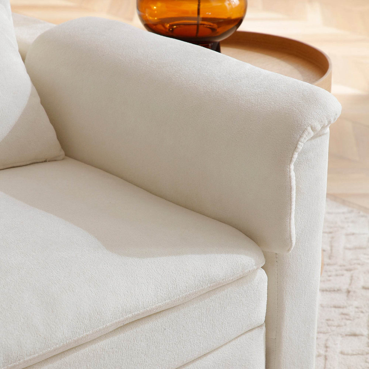 Velvet Pull Out Sofa Bed With Adjustable Backrest - Omega Lifestyles