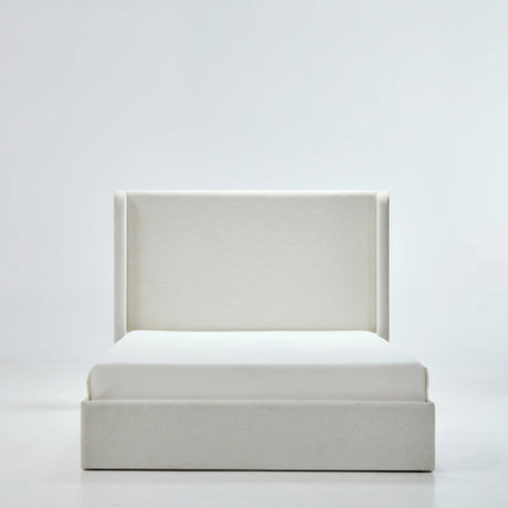 King Upholstered Chenille Wingback Bed Frame - Omega Lifestyles