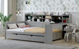 Multi-Functional Wooden Bed Frame With Trundle And Desk - Omega Lifestyles