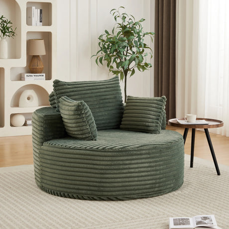 Corduroy Foam Modular Sleeper Chair No Assembly Required - Omega Lifestyles