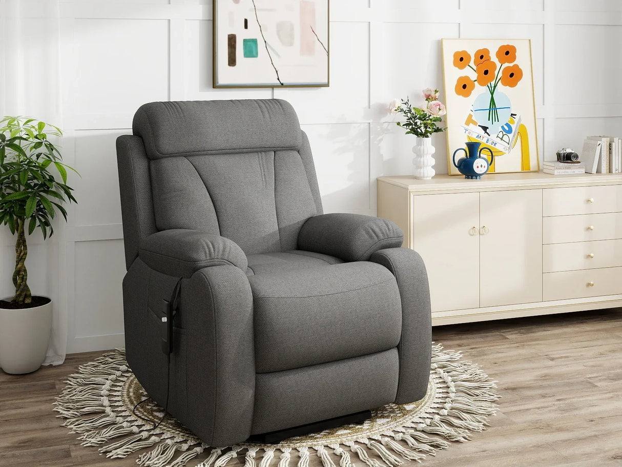 Power Lift Plush Snowflake Velvet Recliner Chair - Omega Lifestyles