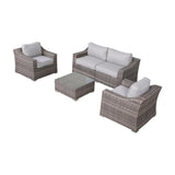5-Piece 4-Seater All-Weather Wicker Outdoor Conversation Set - Omega Lifestyles