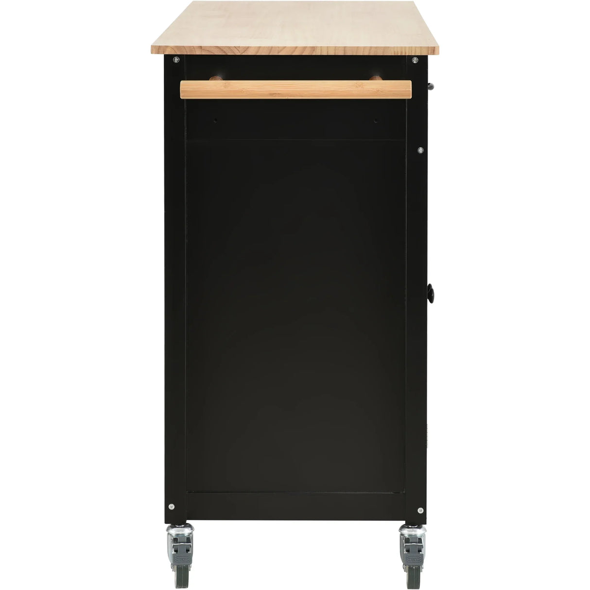 Kitchen Island Cart With Solid Wood Top And Storage - Omega Lifestyles