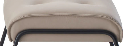 Khaki Top Grain Leather Accent Chair And Ottoman - Omega Lifestyles