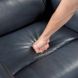 Top Grain Leather Swivel Recliner Chair With Wood Frame - Omega Lifestyles