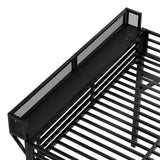 Queen Metal Loft Bed With Storage Stairs USB LED Lighting - Omega Lifestyles