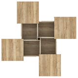 Square Storage Coffee Table Sliding Top Natural Veneer - Omega Lifestyles
