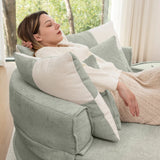 Modern Chenille Upholstered Barrel Accent Chair With Ottoman - Omega Lifestyles