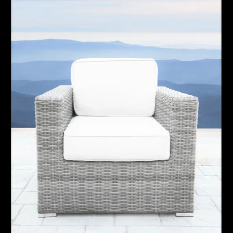 6-Piece Grey Mix Wicker Sectional Patio Seating Set - Omega Lifestyles