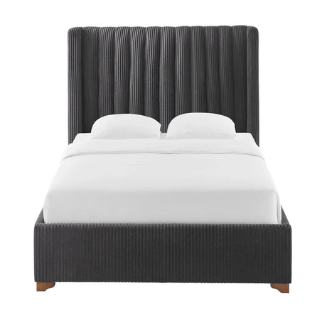 Twin Upholstered Corduroy Fabric Bed Frame - Omega Lifestyles