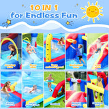 10-Inch Multicolor Oxford Fabric Inflatable Water Park Playground - Omega Lifestyles
