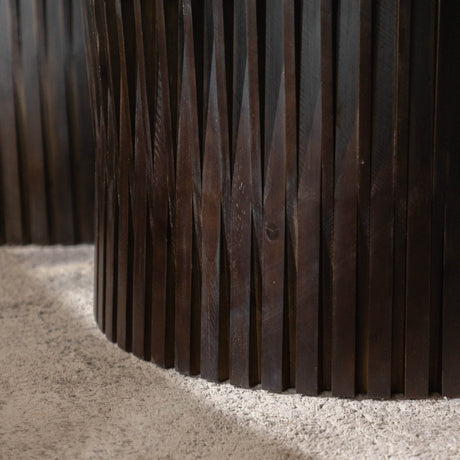 2-Piece Vintage Solid Wood Round Coffee Table Set - Sleep Galleria