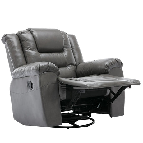 Grey Manual PU Upholstered Home Theater Recliner Chair Set - Omega Lifestyles
