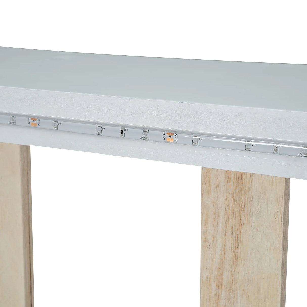 Twin Race Car-Shaped Wood Platform Bed With LED - Omega Lifestyles