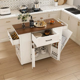 Rustic Mobile Kitchen Island With Storage And Power Outlet - Omega Lifestyles