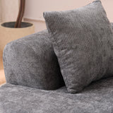 Gray Crescent Modular Foam Spring Three-Seater Sofa - Omega Lifestyles