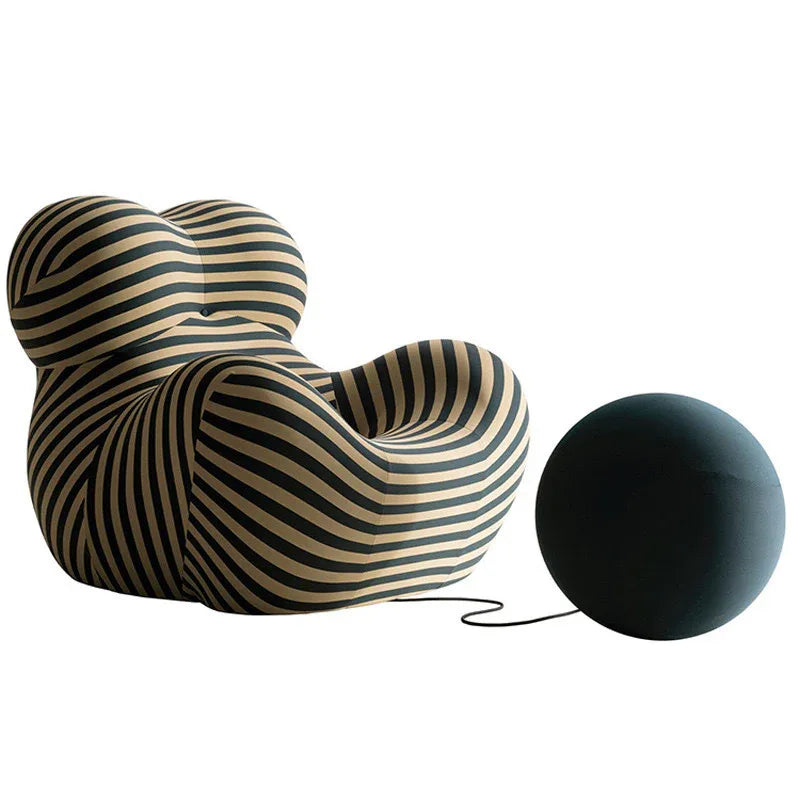 Ergonomic Foam Polyester Blue Armchair With Support - Omega Lifestyles