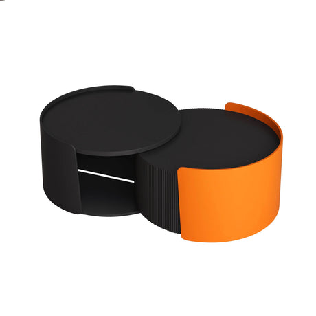Modern Round Nesting Coffee Table With Storage - Sleep Galleria