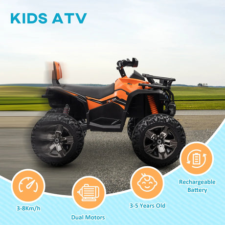 Kids Ride-On Four-Wheeler ATV Toy With Music - Omega Lifestyles