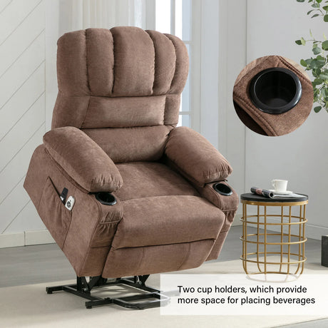 Power Electric Soft Massage Lift Lounge Chair With Heating - Omega Lifestyles