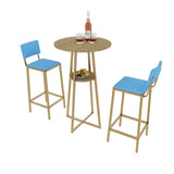 Three Piece Bar Table And Chairs Set With Storage - Omega Lifestyles