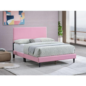 Full Upholstered Pink Adjustable Headboard Bed Frame Full - Omega Lifestyles