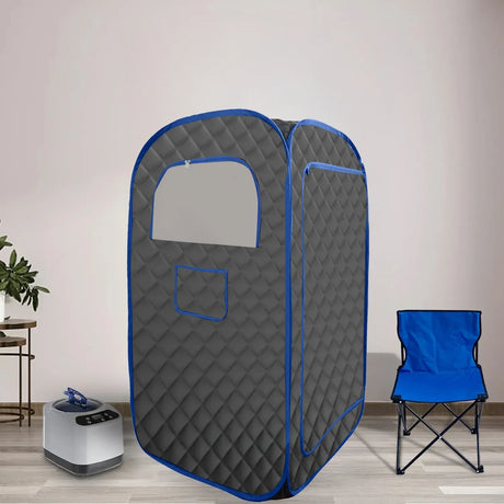 Portable Steam Sauna Tent With Folding Chair and Remote - Omega Lifestyles