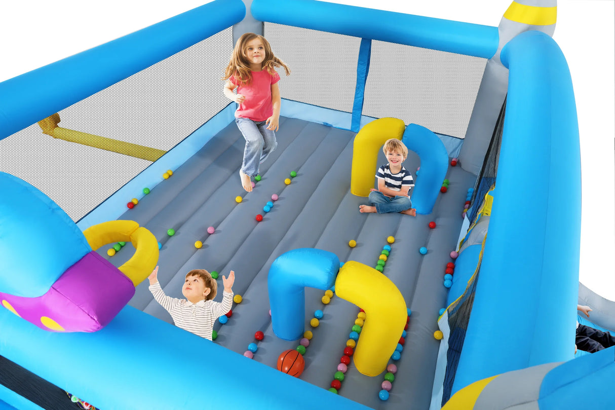 Multicolor Oxford Fabric Inflatable Jump N Slide Bouncer - Omega Lifestyles