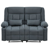 Manual Reclining Oversized Soft Metal Frame Loveseat - Omega Lifestyles