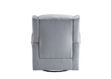 Gray Fabric Foam Padded Swivel Glider Chair - Omega Lifestyles